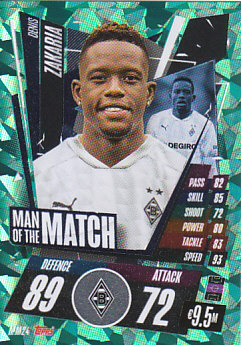 Denis Zakaria Borussia Monchengladbach 2020/21 Topps Match Attax CL Man of the Match #MM24